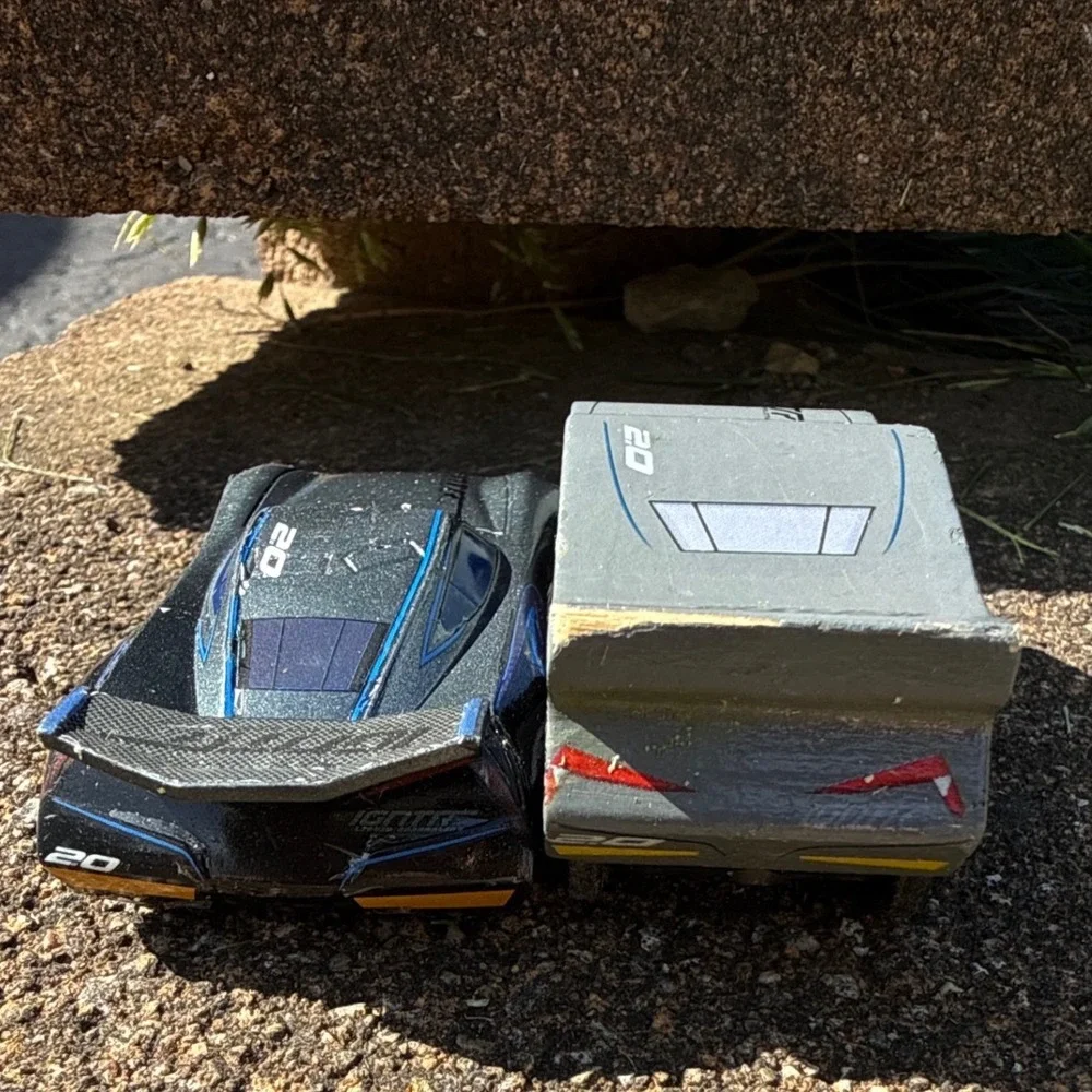 Disney Pixar Cars Jackson‎ Storm IGNTR 20 Diecast & Kidkraft Wooden Car Lot of 2